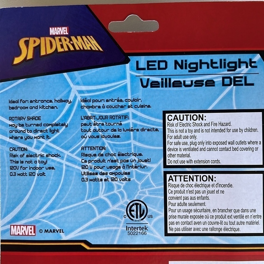 Spider Man Marvel LED Night Light - Picture 3 of 8